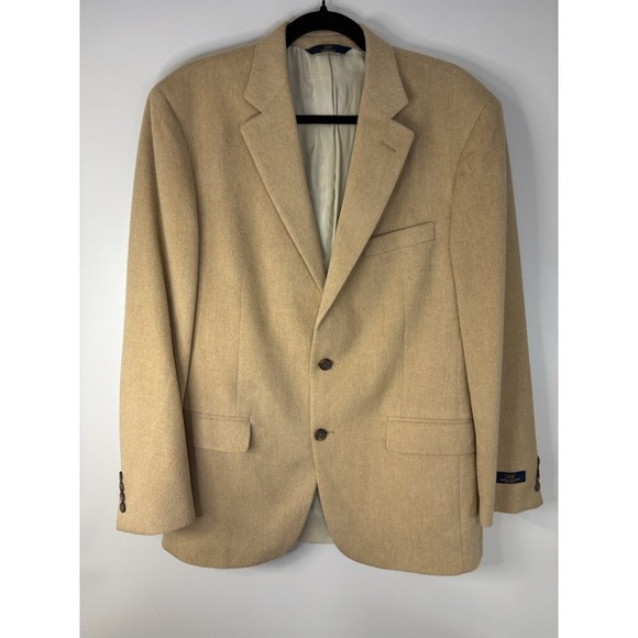 Brooks Brothers 346 100% Camel Hair Tan Sport Coat‎ Blazer Size 40L - Picture 1 of 12